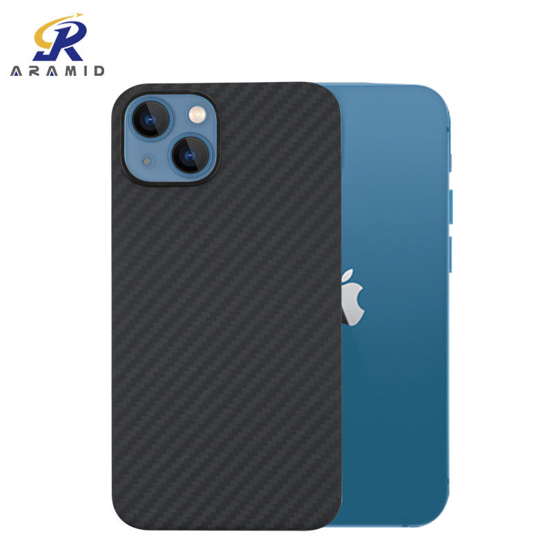 Matte Finish iPhone 13 Mini Cover With Plastic Ring Design Aramid Fiber