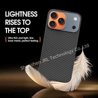 Customized Metal Frame Ultra Thin Aramid Carbon Fiber Mobile Cover for iPhone 17 Pro