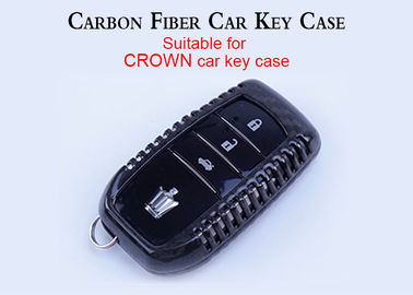 Glossy Black Twill Nissan Carbon Fiber Car Key Case