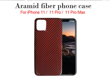 Black And Red Glossy Twill Aramid iPhone 11 Cover Case
