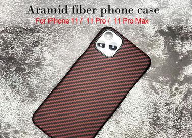 Anti Fingerprint Red Matte Finish Kevlar Aramid Fiber Phone Case For iPhone 11