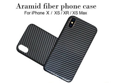Fall Proof Black Glossy Finish Aramid Fiber Phone Case For iPhone X