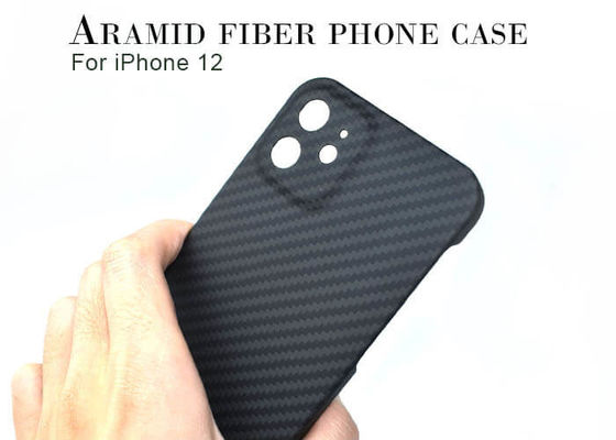 Matte Finish Shockproof Aramid iPhone 12 Case Carbon Fiber Phone Case Kevlar Mobile Case