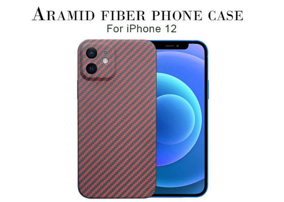 Red Color  Carbon Aramid Fiber Phone Case For iPhone 12