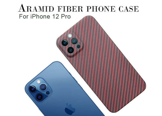 Camera Full Cover Protection Red Aramid Fibre Case For iPhone 12 Pro Carbon Case