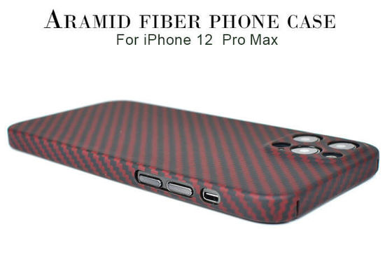 iPhone 12 Pro Max Red Camera Full Protection Aramid Fiber Case