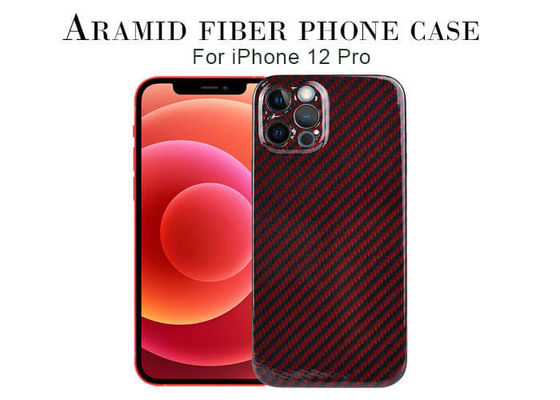 Glossy Finish Red iPhone 12 Pro Carbon Aramid Fiber Case