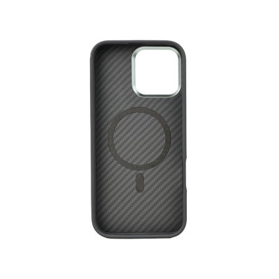 Thin 0.8mm 16g Weight Magnetic Aramid Fiber Phone Case for iPhone 16 Pro with Side Injection and Full Cover