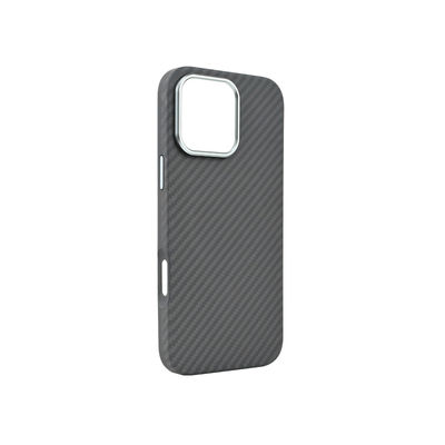 Thin 0.8mm 16g Weight Magnetic Aramid Fiber Phone Case for iPhone 16 Pro with Side Injection and Full Cover