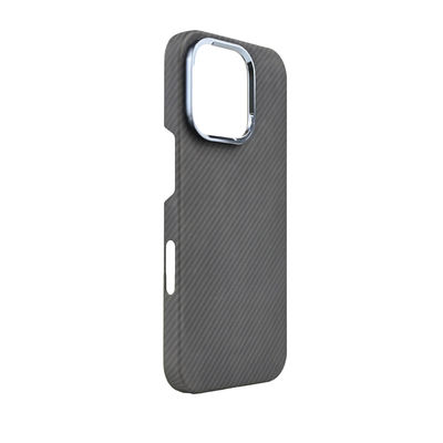 Customized Metal Frame Magnetic Aramid Carbon Fiber Phone Case for iPhone 16 Pro