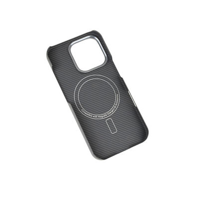 Customized Metal Frame Magnetic Aramid Carbon Fiber Phone Case for iPhone 16 Pro