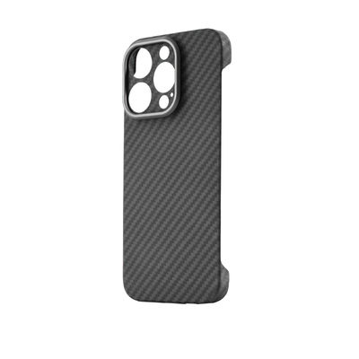 2024 Customized Cutting Frame Aramid Carbon Fiber Phone Cover for iPhone 16 with 0.8mm Thickness and 16g Weight