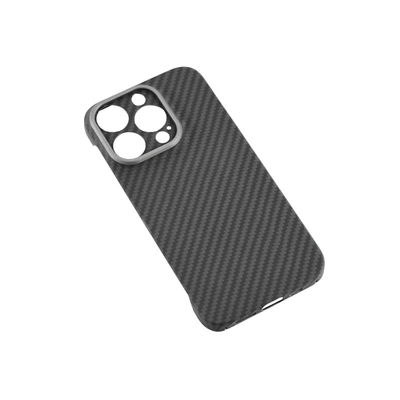 2024 Customized Cutting Frame Aramid Carbon Fiber Phone Cover for iPhone 16 with 0.8mm Thickness and 16g Weight
