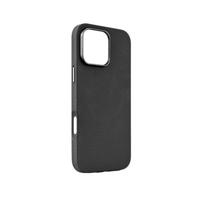 Customized Metal Frame Integrated Magnetic Aramid Carbon Fiber Phone Case with 0.8mm Thickness and 16g Weight Perfect Fit for iPhone 16 Pro