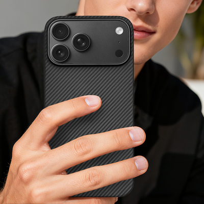 Customized Aramid Carbon Fiber Mobile Cover with Metal Frame for iPhone 17 Pro Max