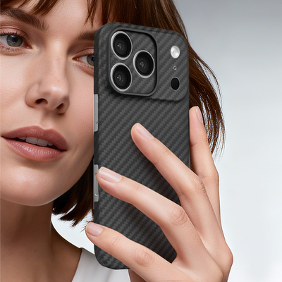 Customized Metal Frame Aramid Carbon Fiber Mobile Cover for iPhone 17 Pro Max