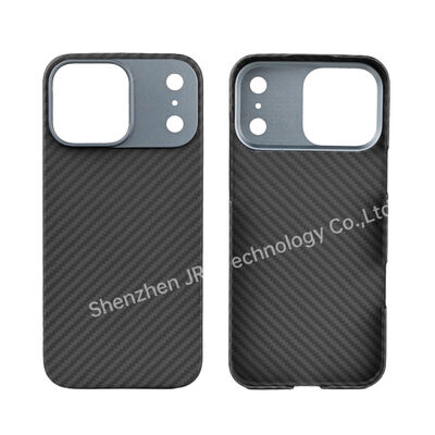 Customized Metal Frame Ultra Thin Aramid Carbon Fiber Mobile Cover for iPhone 17 Pro