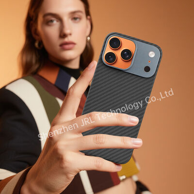 Customized Metal Frame Ultra Thin Aramid Carbon Fiber Mobile Cover for iPhone 17 Pro