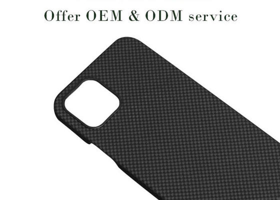 Full Protection Black Plain Weave iPhone 12 Aramid Fiber Case Carbon Case