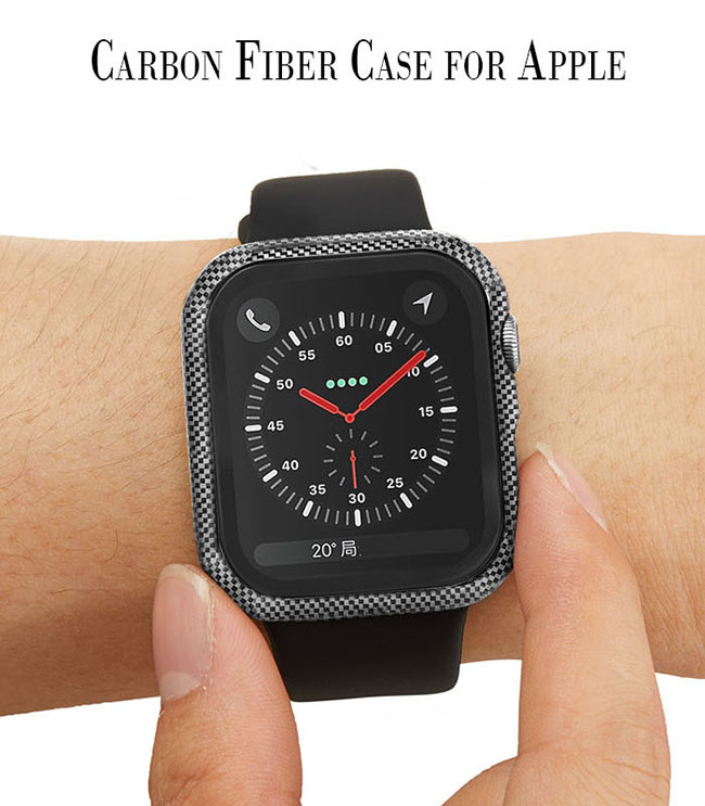 Scratchproof 40mm 44mm Apple Watch Carbon Fiber Case
